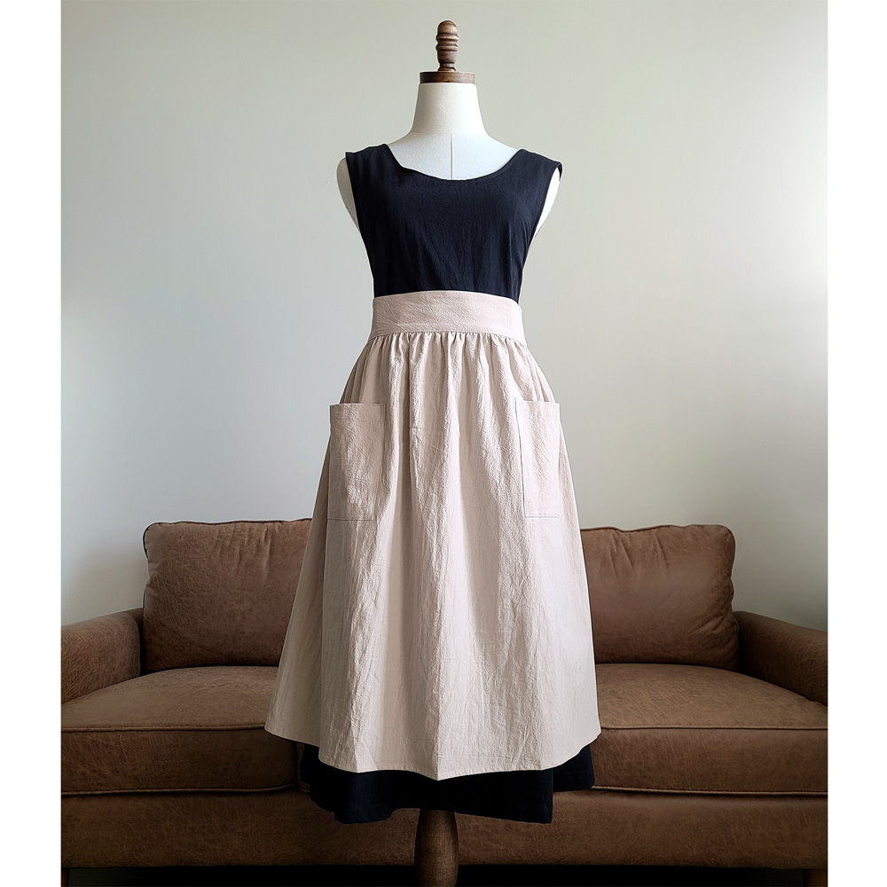 Ruffle Apron Skirt with Pockets