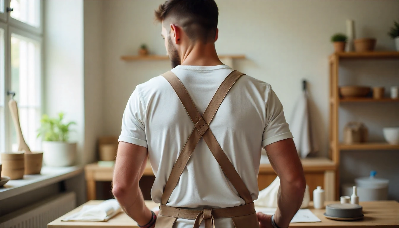 cross back apron with pockets