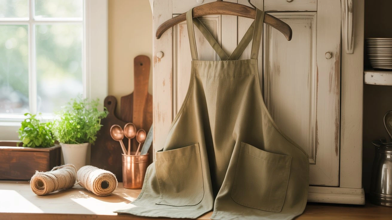 cross back apron with pockets